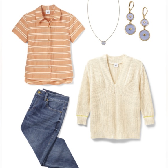 Cabi Croquet Pullover Sweater, Size Medium Cream - Picture 12 of 15